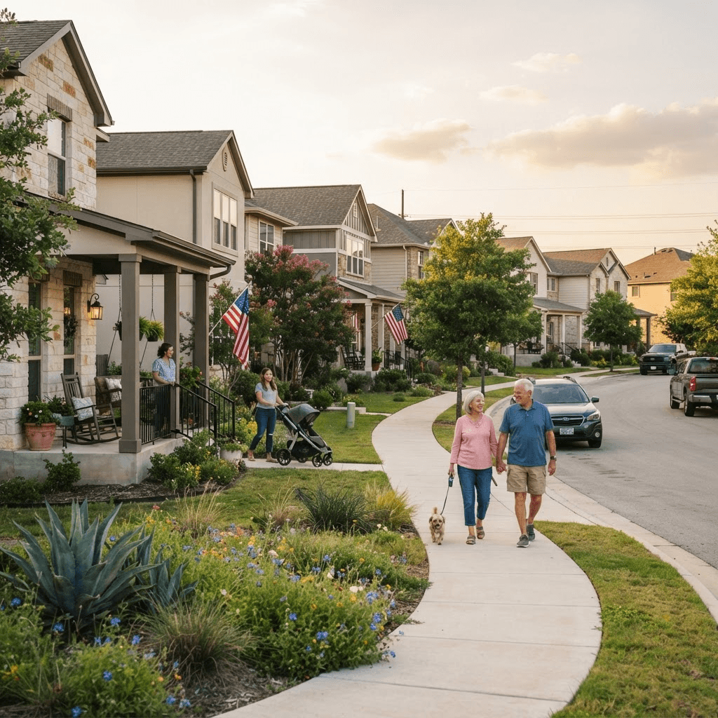 Welcoming residential community and senior-friendly homes in Hutto, Williamson County, Texas receiving dedicated in-home care and respite services