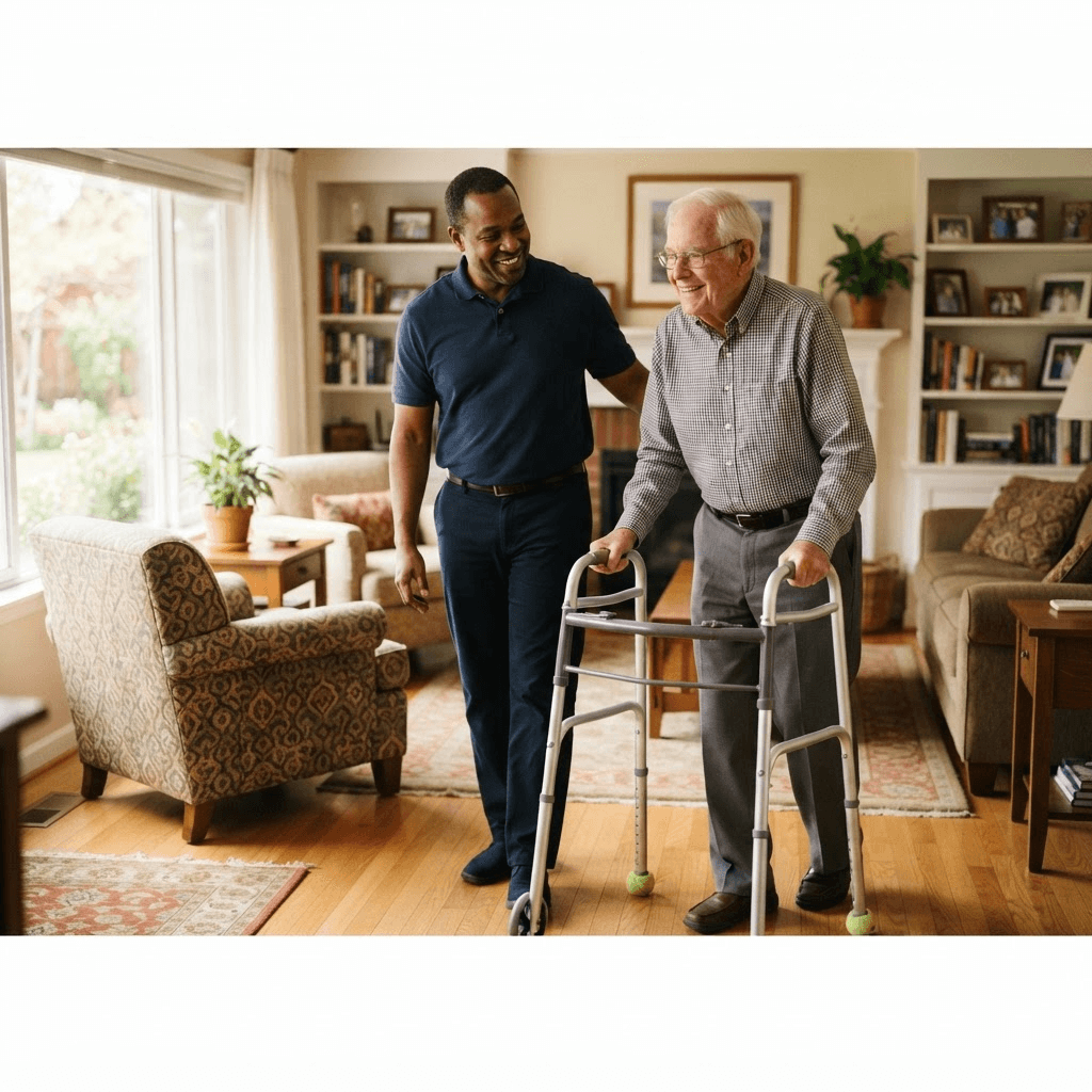 Professional portrait of Morning Glory caregiver Marcus Turner, providing dedicated in-home care and senior assistance in Round Rock, TX